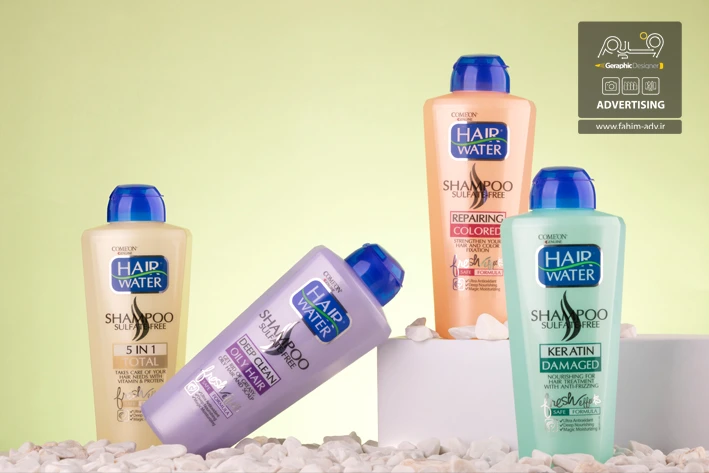 عکاسی تبلیغاتی شامپو Hair Water — 1